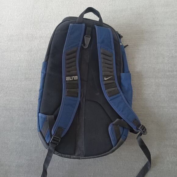 Nike Hoops Elite Backpack Blue Multi Zip Pockets Shoe Storage Basketball School - Picture 2 of 9